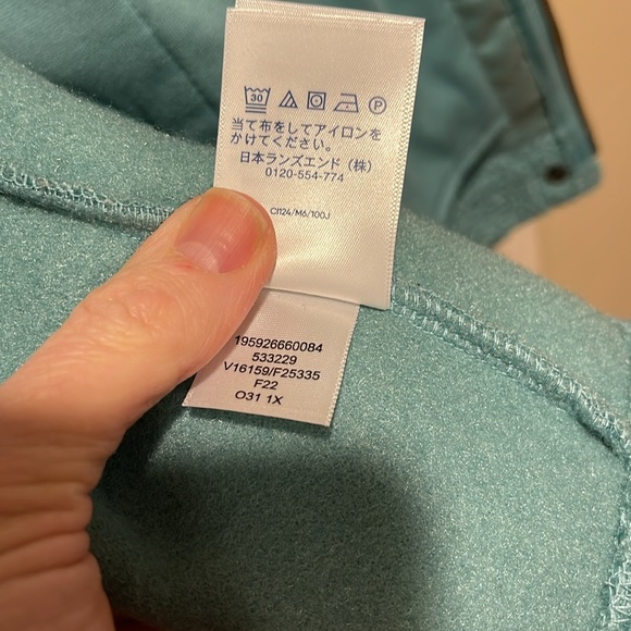 Lands End women’s teal boucle jacket size 1x 16-18W - Picture 3 of 4